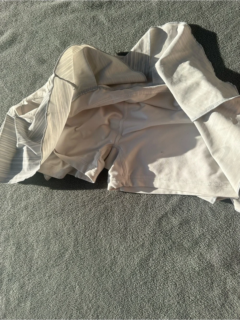 Nike White Pleated Athletic Mini Skirt